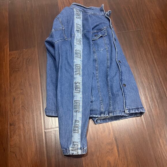 Levis Premium Denim Jacket Men’s Size L Trucker Snap - Picture 9 of 12